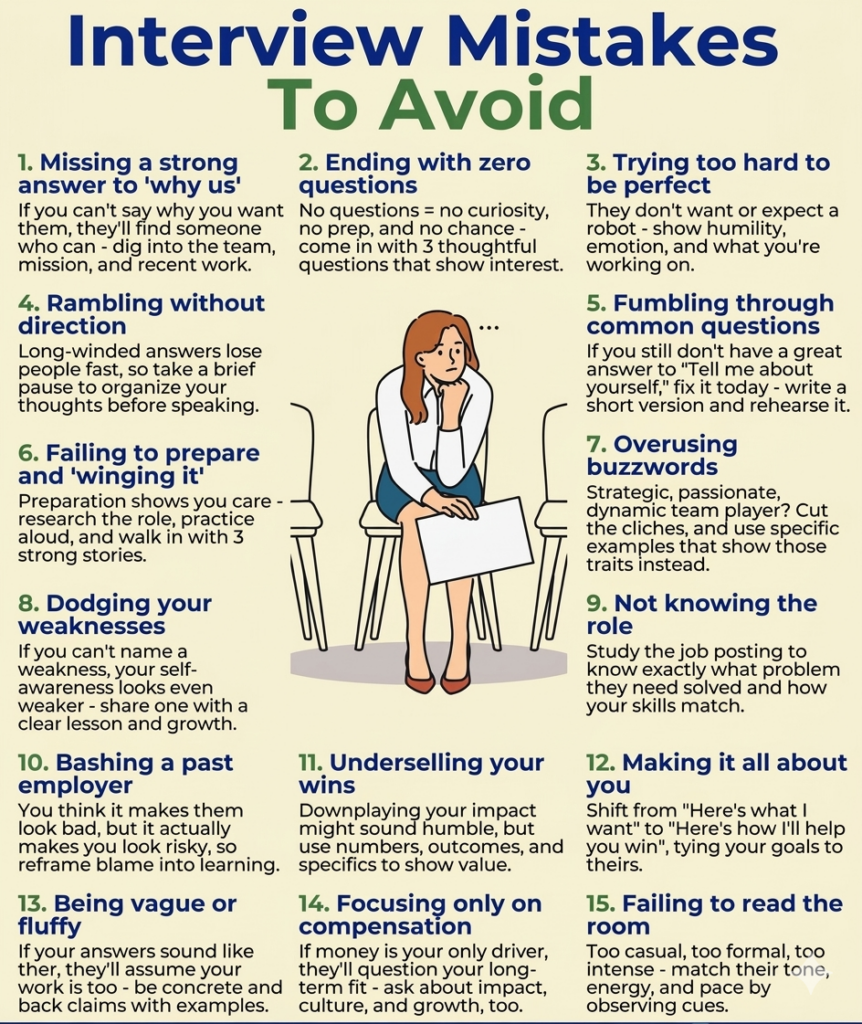 Interview Mistakes to Avoid and Proven Solutions to Help You Improve