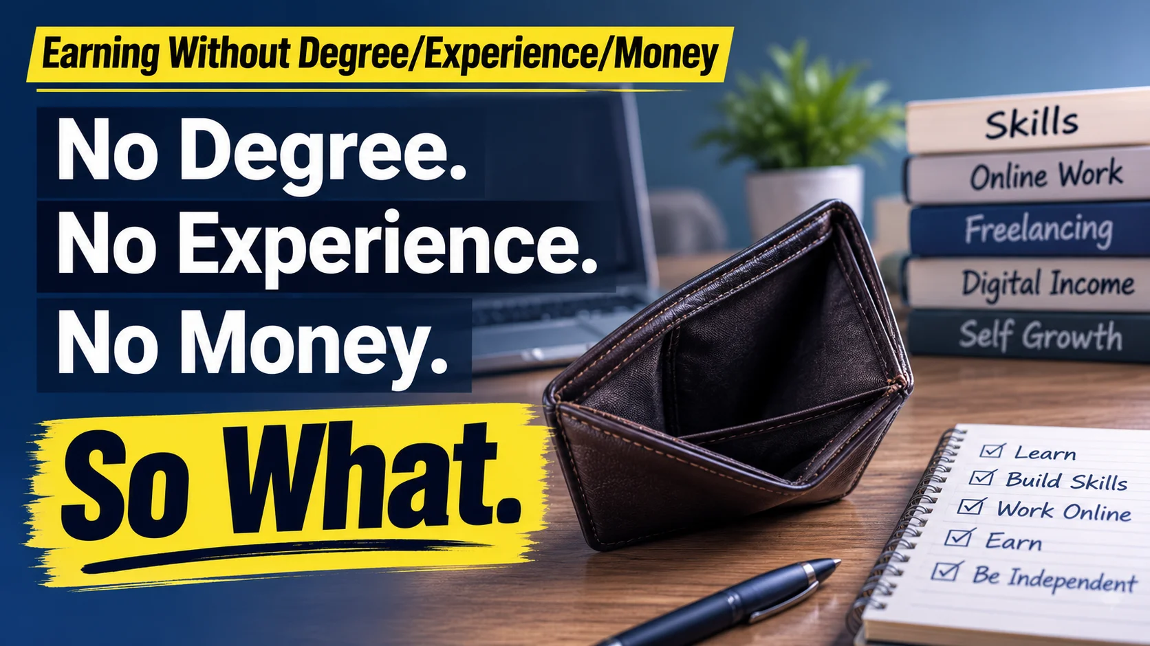How to Start Earning Without a Degree, Experience or Money