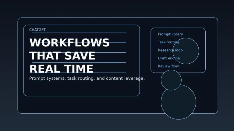 ChatGPT Workflows That Save Time